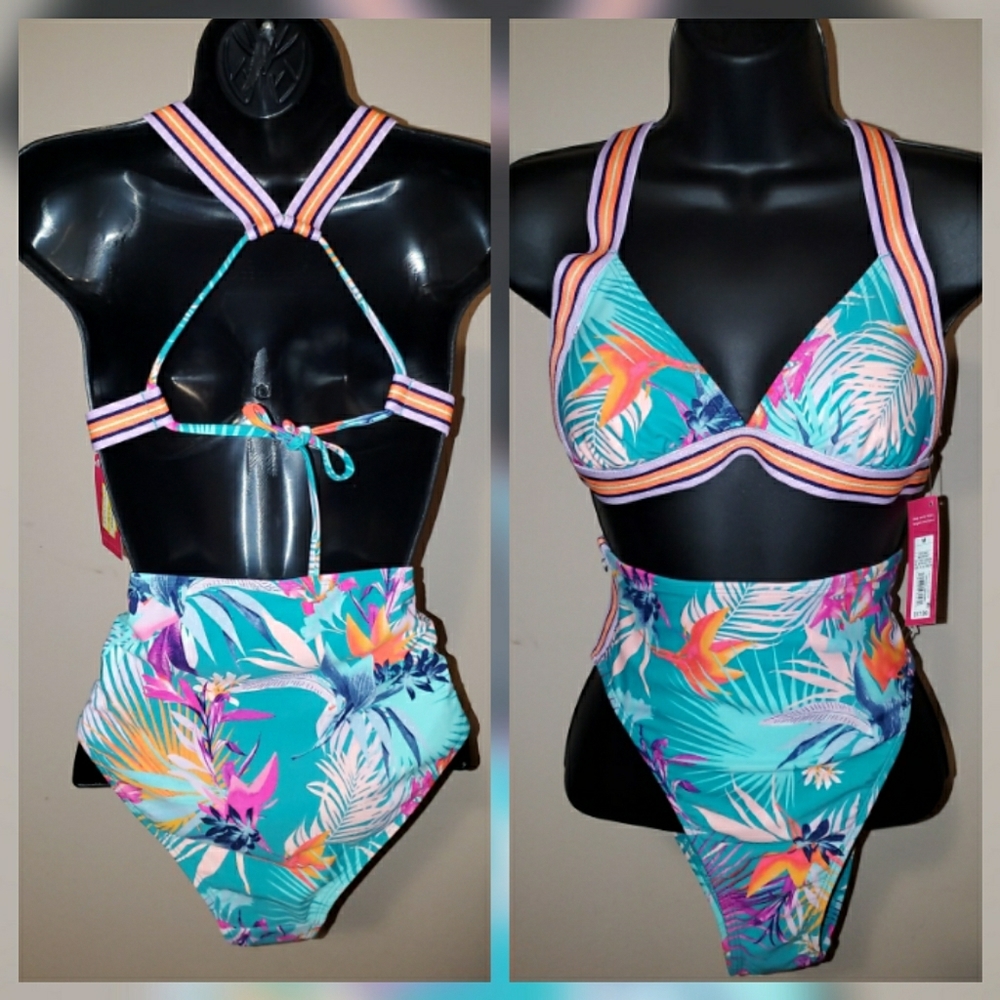 High-waisted two piece swimsuit
